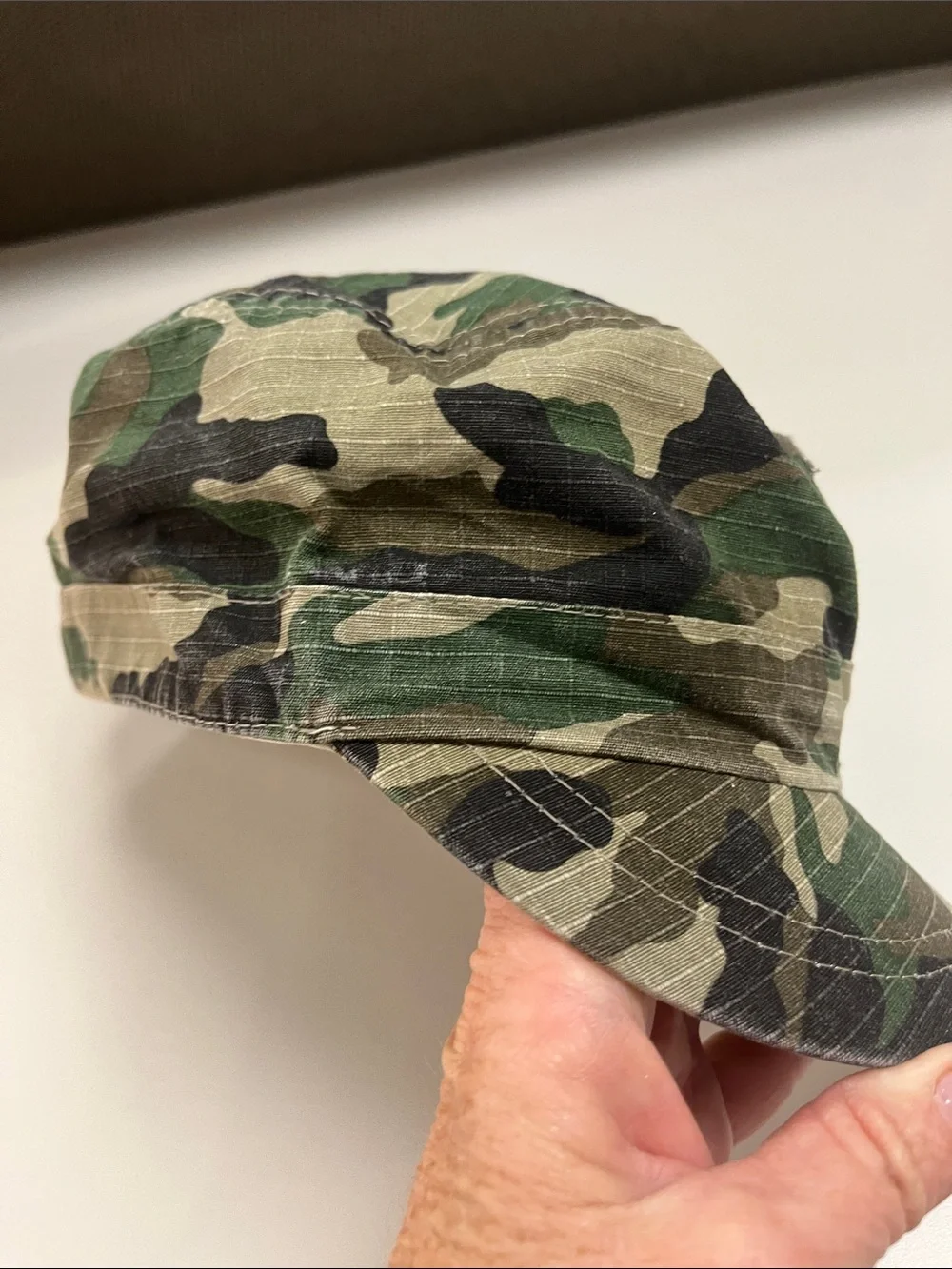 Source Unknown Green Camouflage Military Patch Cap